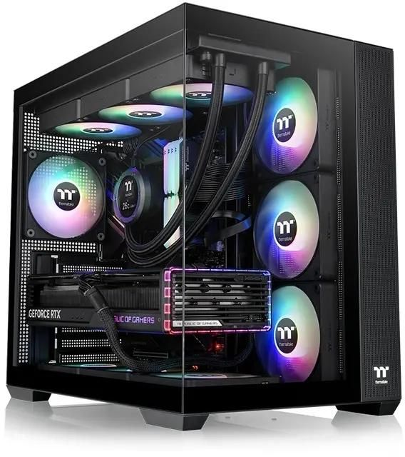 Корпус ATX Thermaltake View 380 TG ARGB, Midi-Tower, без БП,  черный [ca-1z2-00m1wn-00]